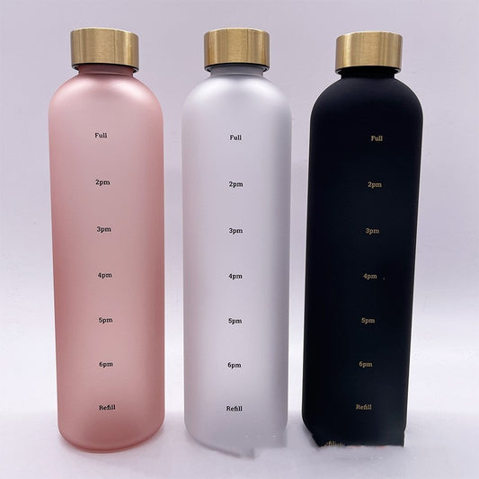 Large Capacity 1L Time Fitness Water Bottle